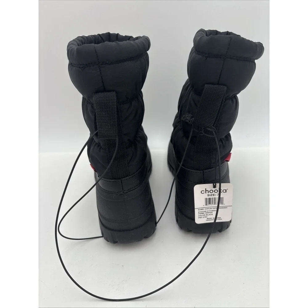 Chooka Women's Nylon Puffer Insulated Defender Repellent Snow Boots S 7
